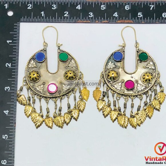 Afghan Kuchi Handmade Earring,Tribal Hoop Earrings, Ethnic Jewelry,Gift ForHer - Picture 11 of 11